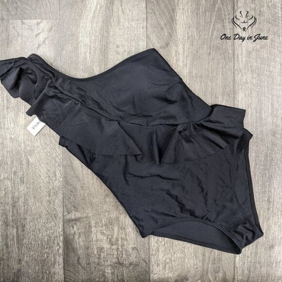 Verano Playa One Shoulder Ruffle One Piece Size S - Picture 1 of 2